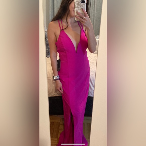 Aidan Mattox pink column gown / dress - Picture 5 of 5